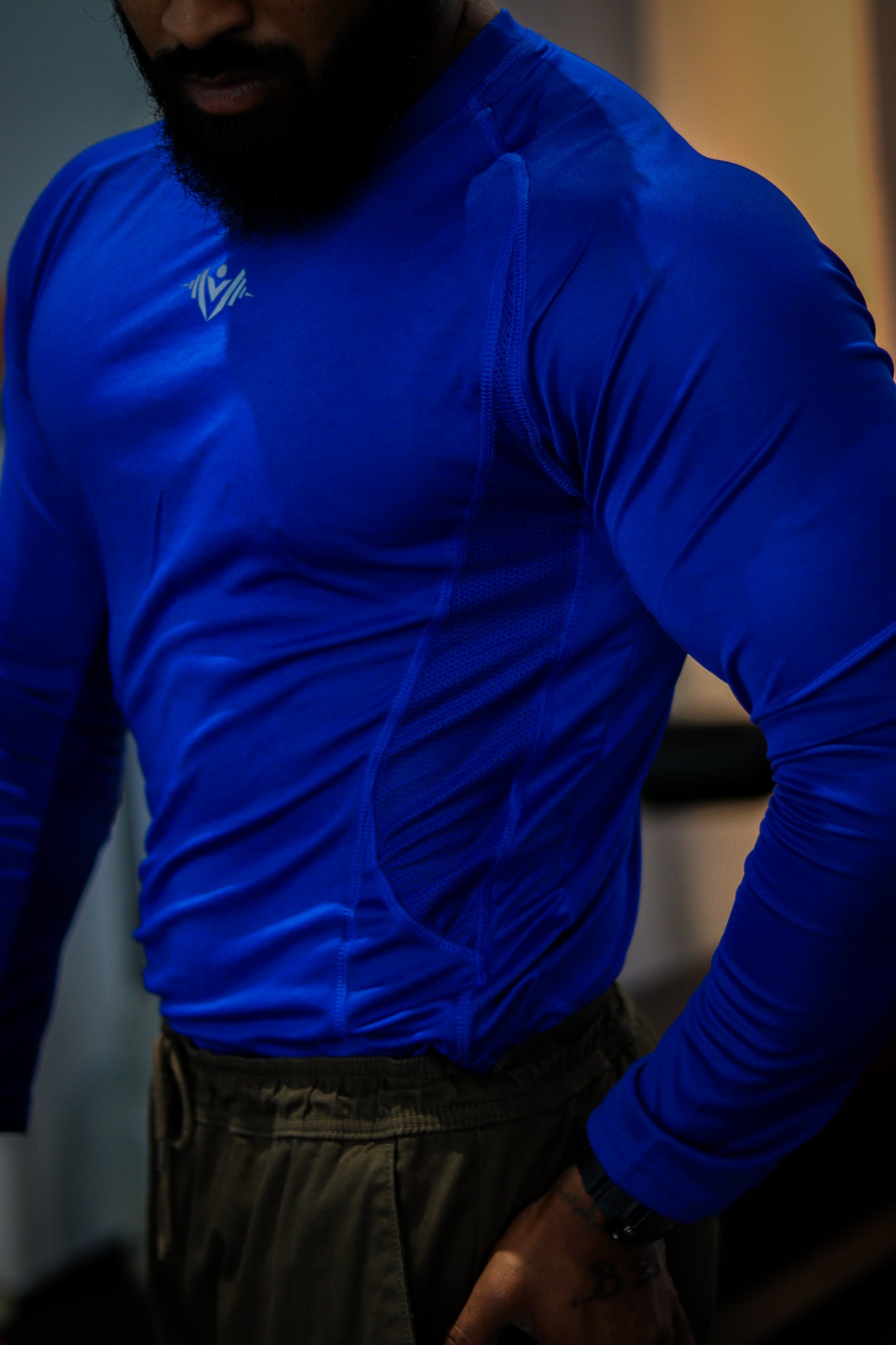 LYFTRS Royal Pulse Full Sleeve Compression T-Shirt | Airflow Series