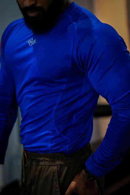 LYFTRS Royal Pulse Full Sleeve Compression T-Shirt | Airflow Series