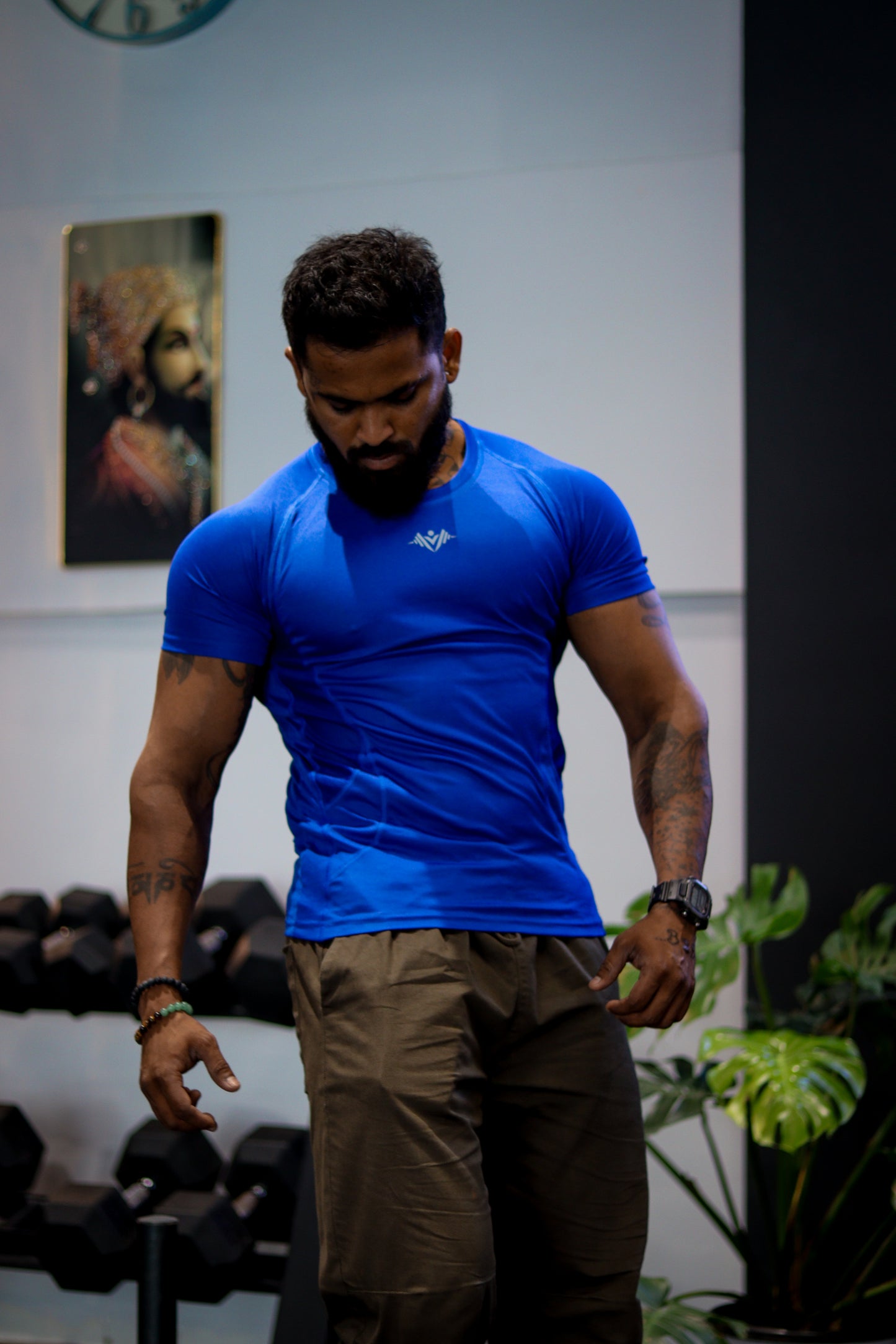 LYFTRS Royal Pulse Half Sleeve Compression T-Shirt | AirFlow Series