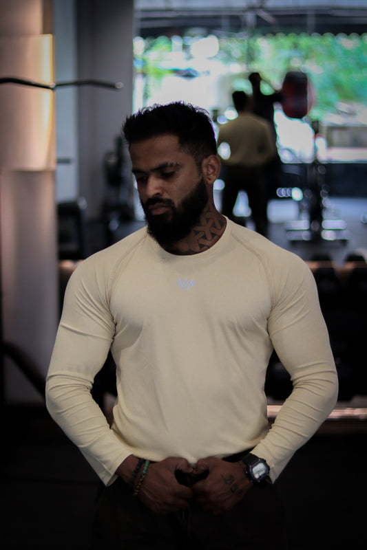 LYFTRS Sahara Sand Full Sleeve Compression T-Shirt | Performance Series