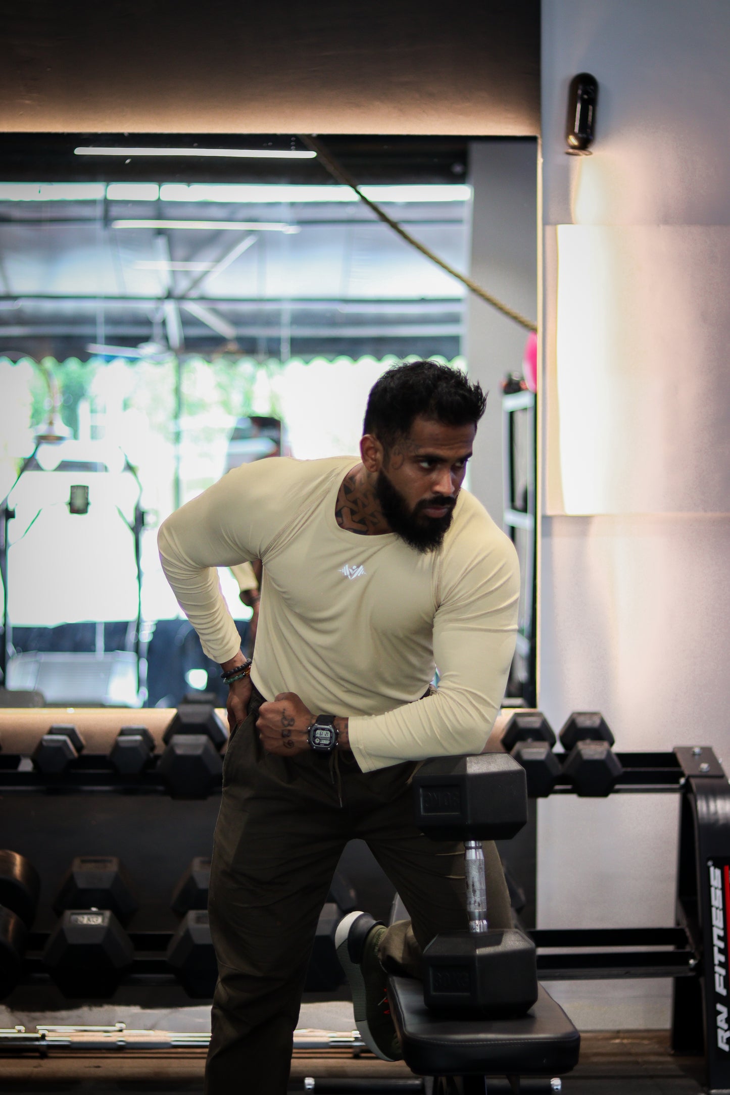 LYFTRS Sahara Sand Full Sleeve Compression T-Shirt | Performance Series