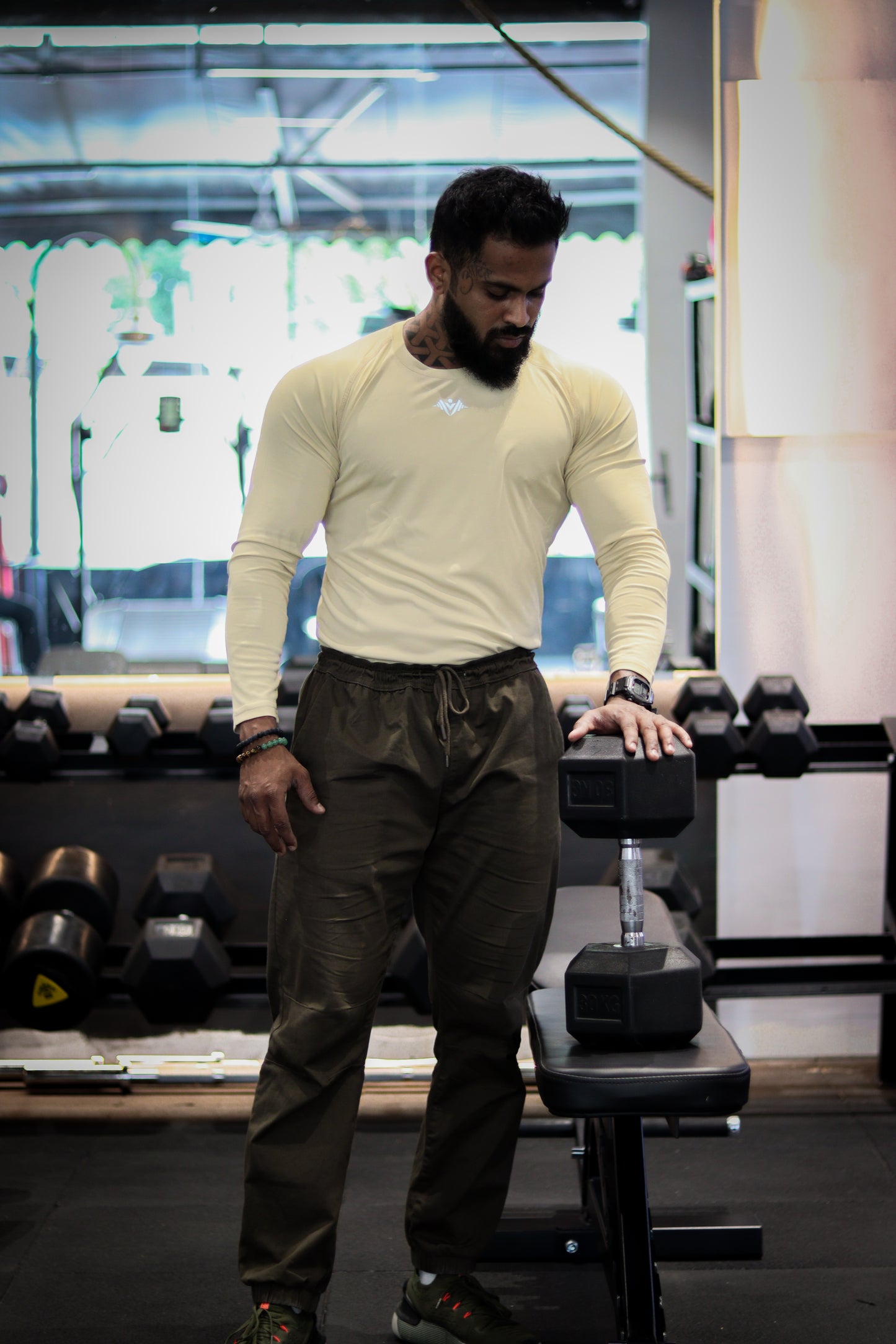 LYFTRS Sahara Sand Full Sleeve Compression T-Shirt | Performance Series