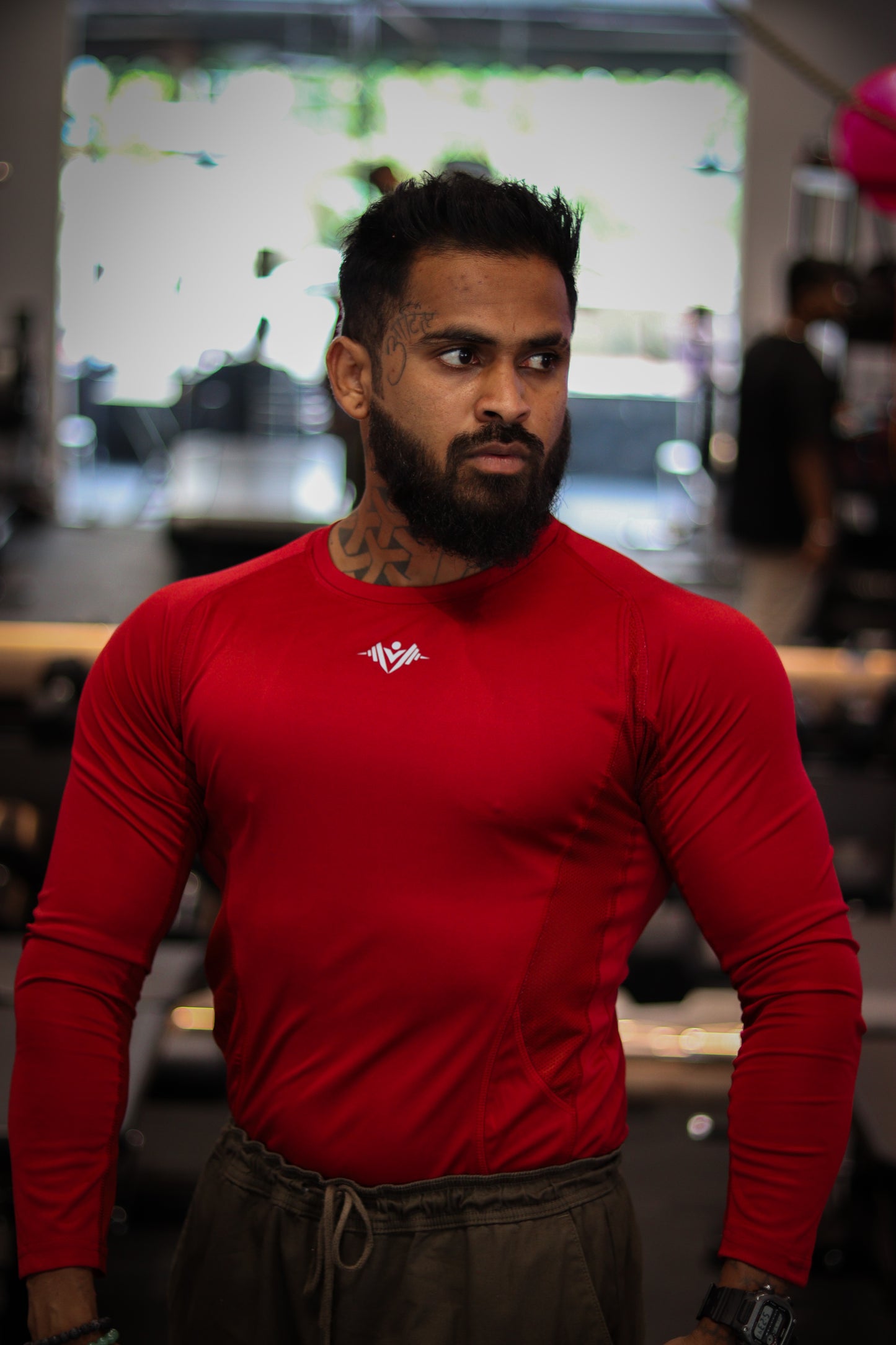 LYFTRS Iron Maroon Full Sleeve Compression T-Shirt | AirFlow Series